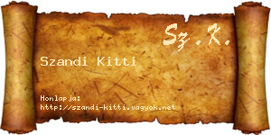 Szandi Kitti névjegykártya